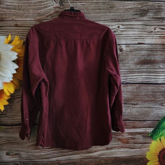 Red Head Chamois Mens wine colored shirt large pre-owned - Picture 2 of 6